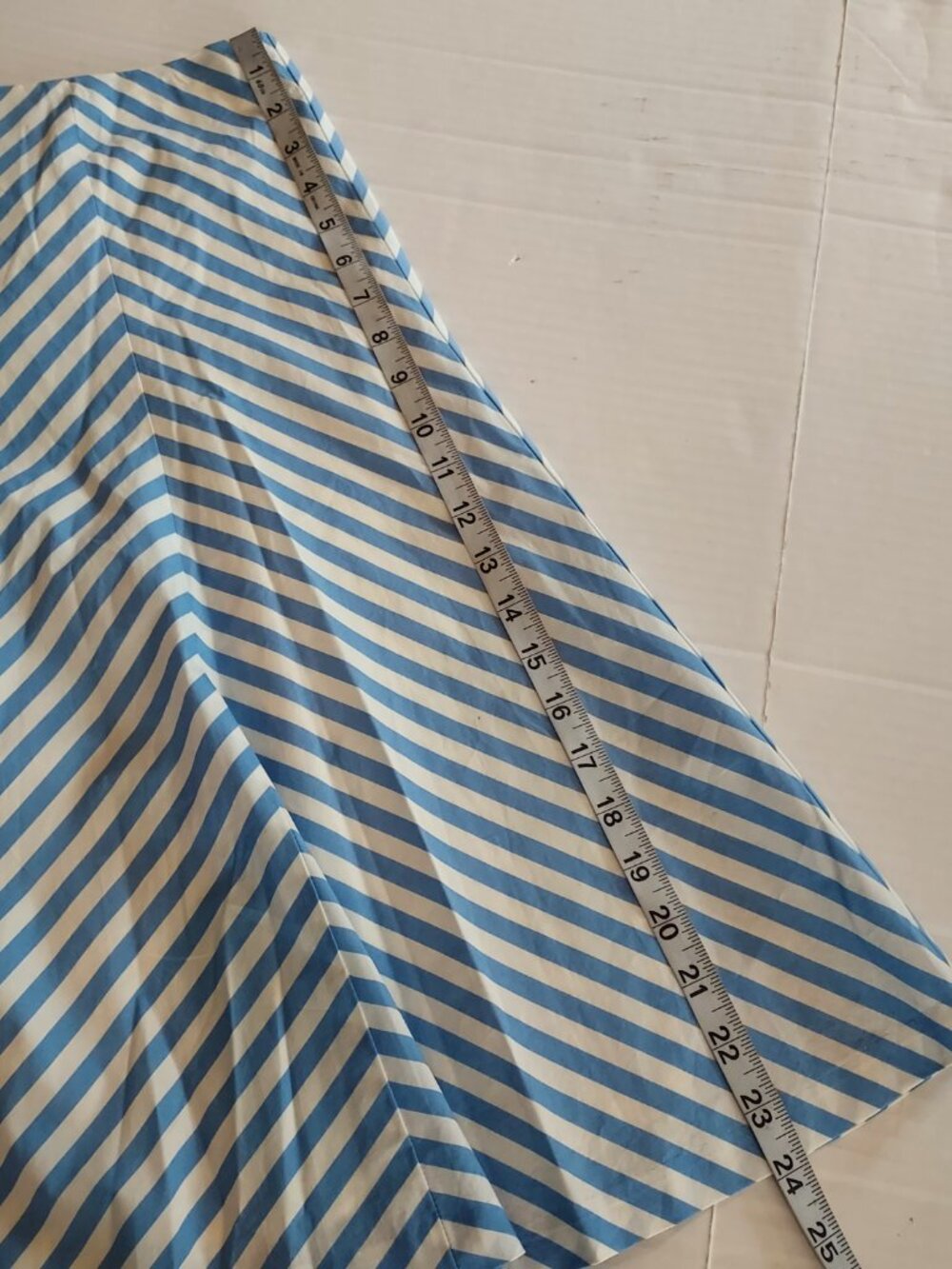 Ann Taylor Striped Poplin Flare Midi Skirt In Vista Size 14 NWOT - Picture 5 of 11